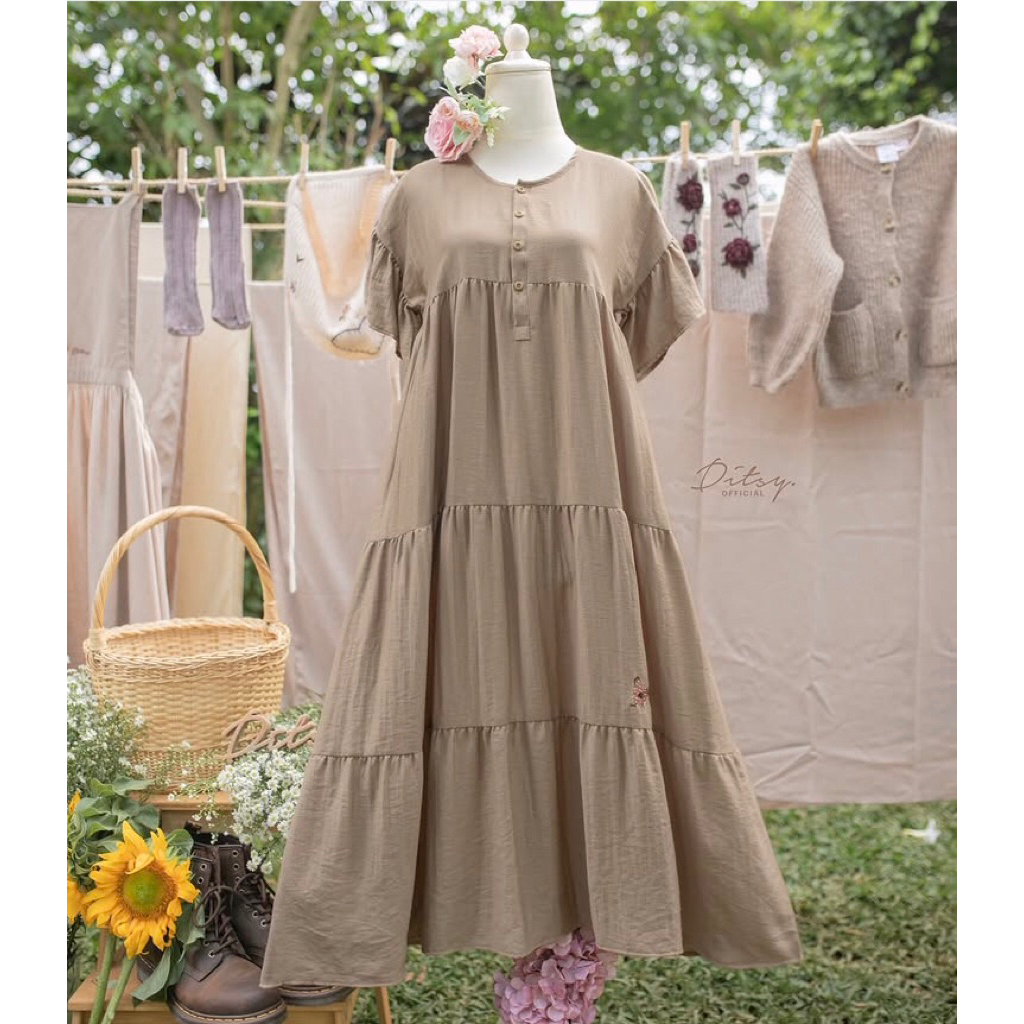 Ditsy Reject Vivee Taupe Summer size S (Preloved)