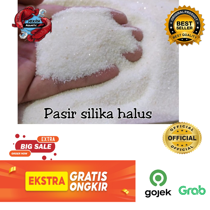 Pasir silika putih 1kg / pasir putih aquarium aquascape