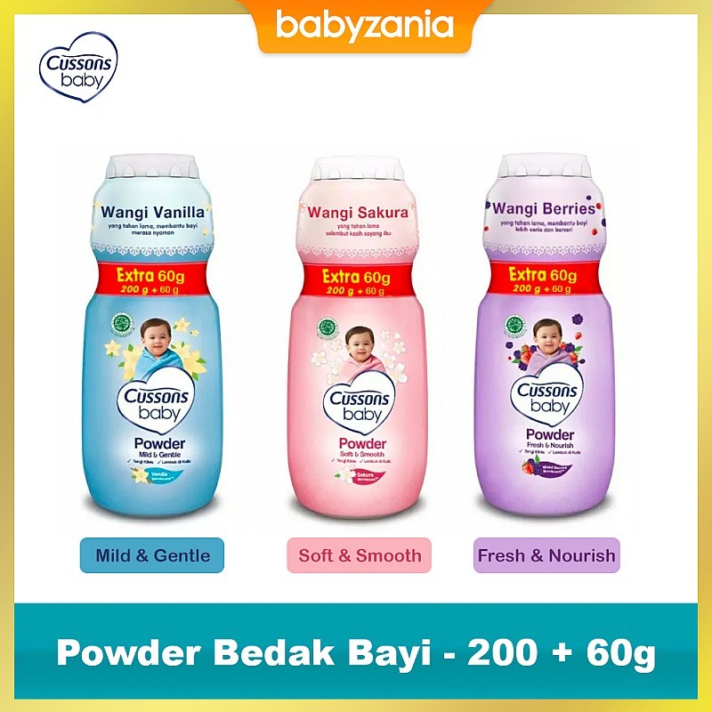CUSSONS BABY POWDER/BEDAK BAYI WANGI SAKURA DAN VANILLA EKSTRA 50%