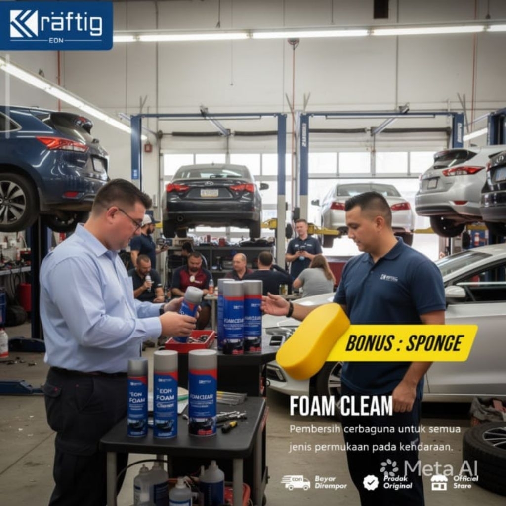 ( promo)kraftig eon foam cleaner pembersih interior mobil/body motor/tas kulit/sepatu 650ml