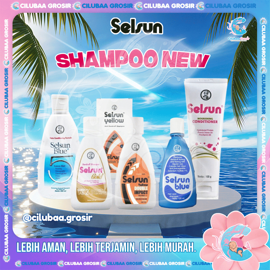SELSUN Shampoo Conditioner Series - Shampoo Anti Ketombe Blue 5 Five Yellow Double Gold 7 Seven Herb