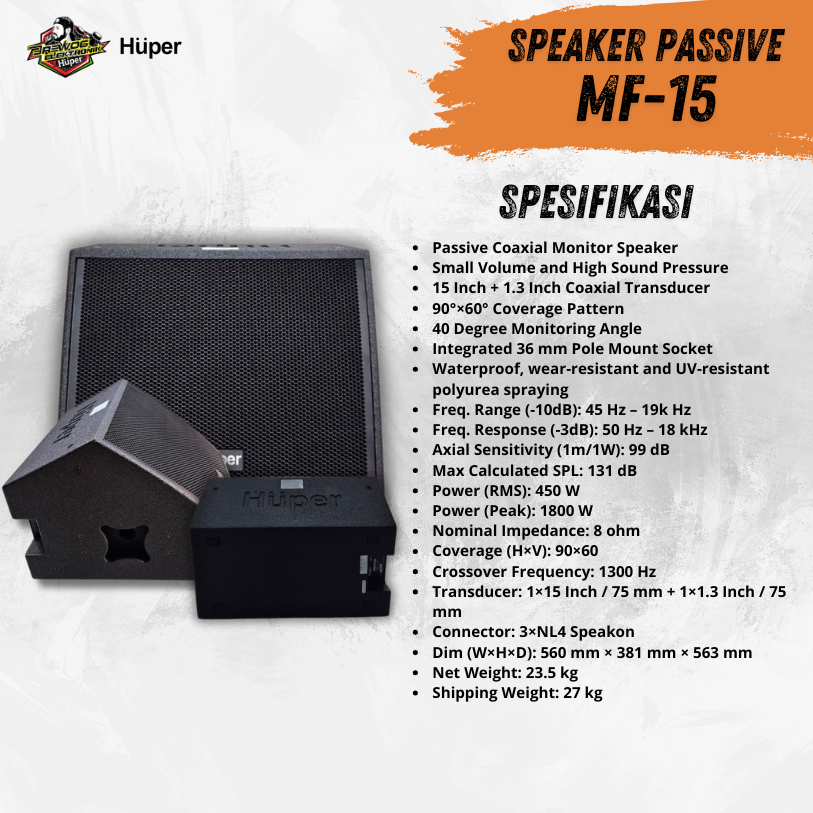 MF-15 SPEAKER PASIF HUPER
