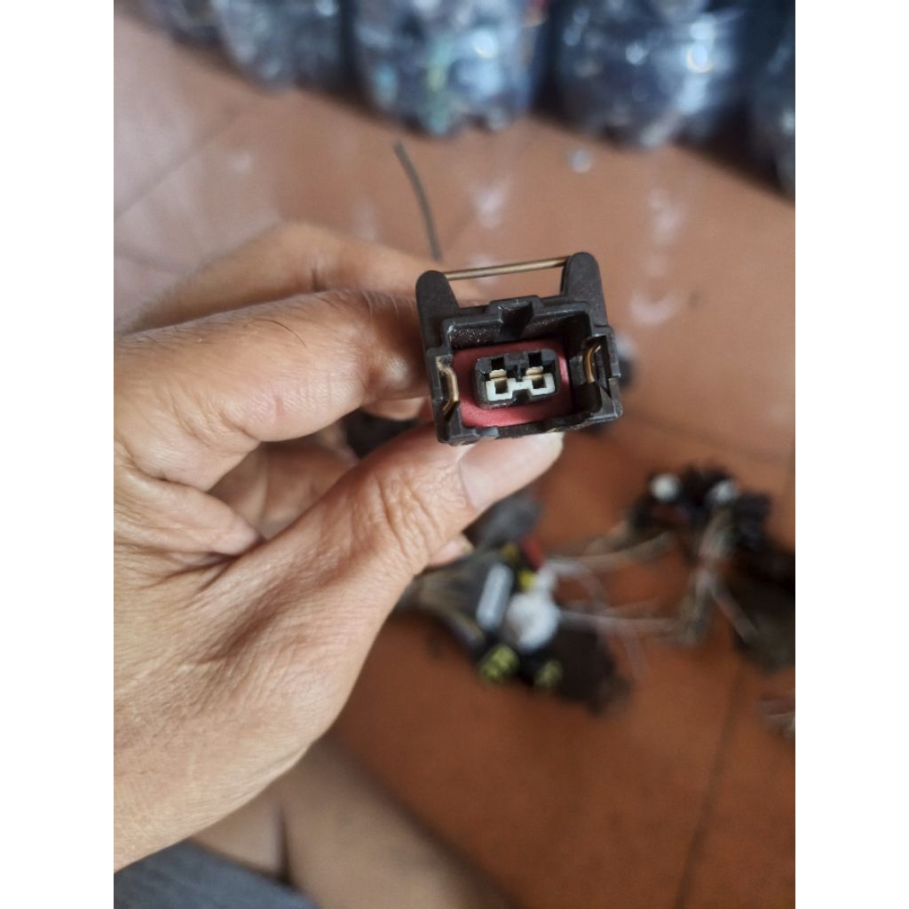 soket injektor injector delco 2pin kia shepia timor proton perdana wira