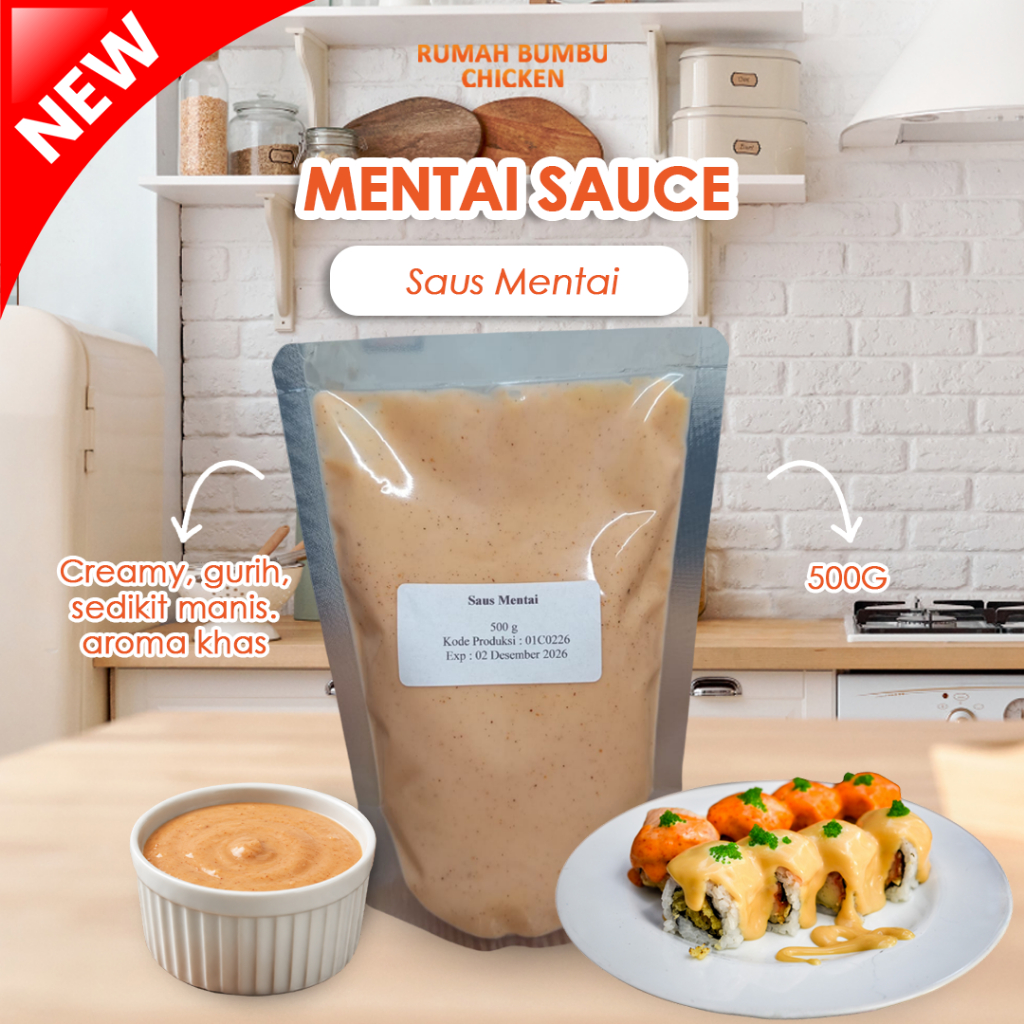Saus Mentai Original 500 Gram Halal Creamy Lezat