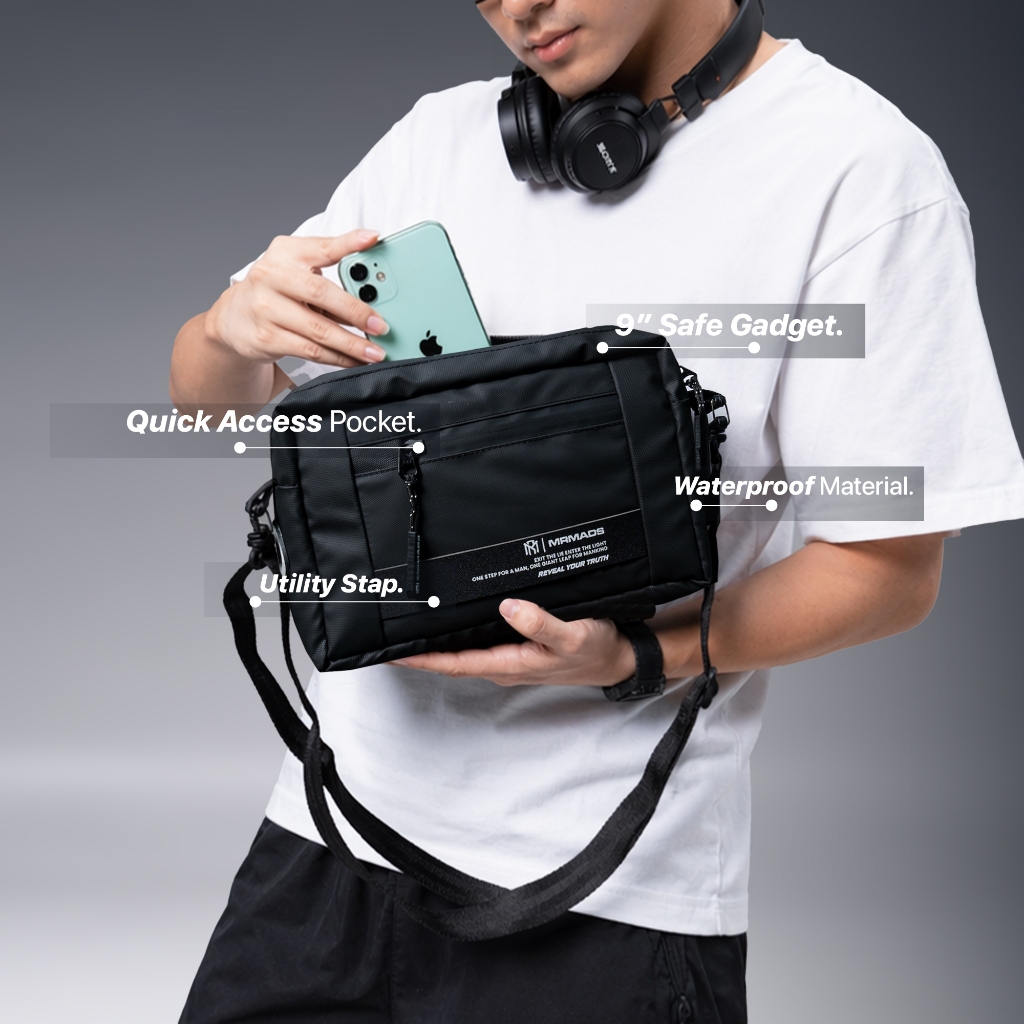 TERBARU MR MADS - Tas Selempang Pria "KEPLER" Clutch Bag - Sling Bag Waterproof