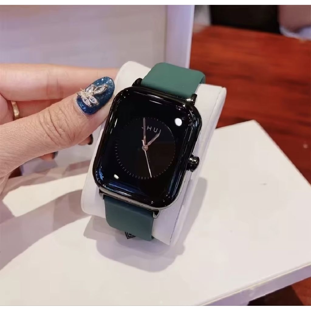 Jam Tangan Wanita Analog JHUI Strap Pu Silicone