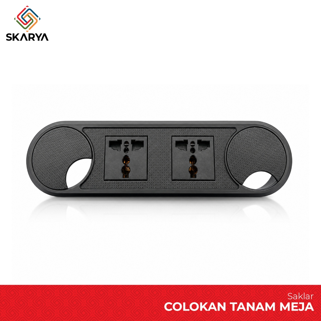 Colokan Tanam Meja 4 Lubang Outlet Meja Groumet Meja (Baru)