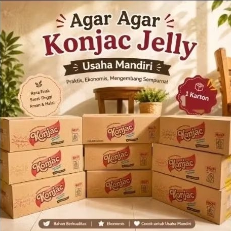 (GROSIR) Agar Agar Konjac Jelly Powder 1 Dus/12 Box
