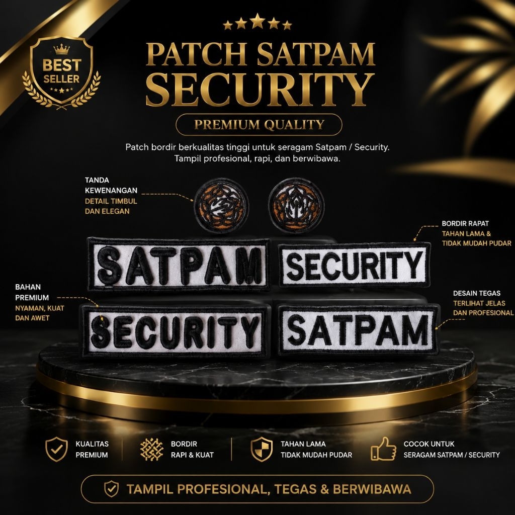 BORDIR TIMBUL SATPAM/SECURITY-BORDIR TIMBUL MONOGRAM SATPAM SECURITY
