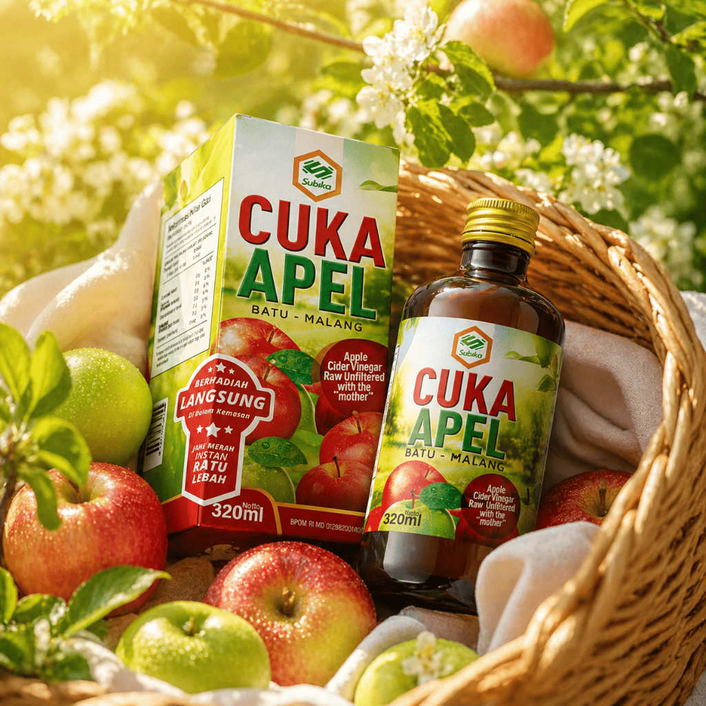 Cuka Apel Subika With Mother 320ml | Minuman Fermentasi Apel Original