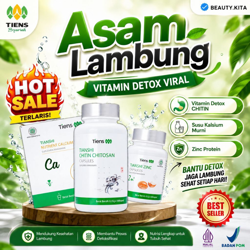 Tiens Original Paket Asam Lambung Vitamin Detox Maag dan Gerd Herbal China Untuk Penyakit Lambung Ch