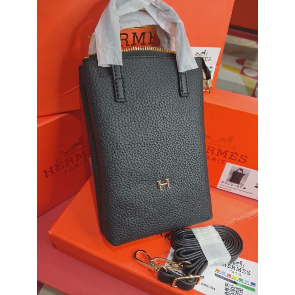 Tas HP wanita. HPO dengan 2 ruang. Dompet HP. Tas selempang HP free box.