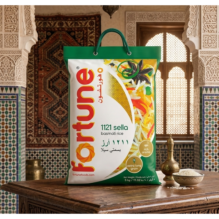 Beras Basmati FORTUNE SELLA 1121 kemasan Tas asli 5kg Original Basmati India