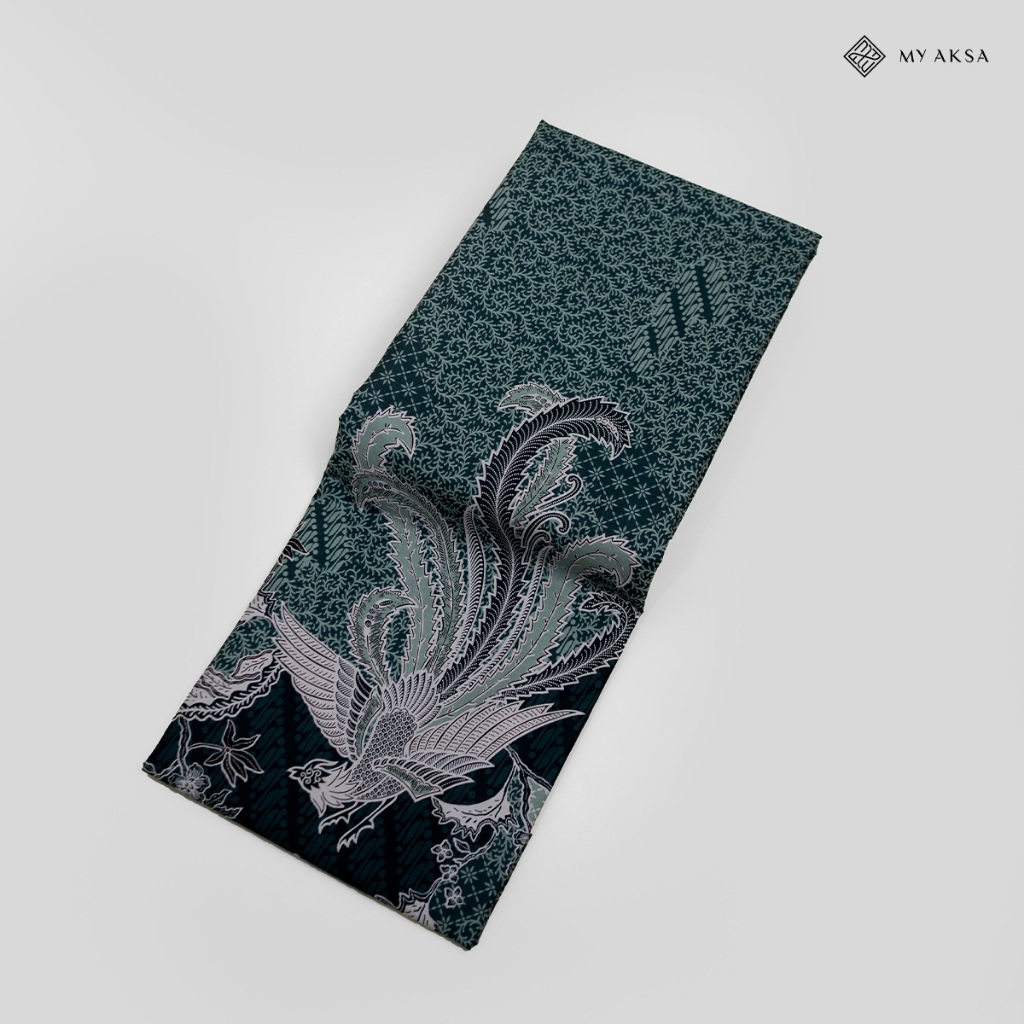 My Aksa Kain Batik Print Rena Rengga Green