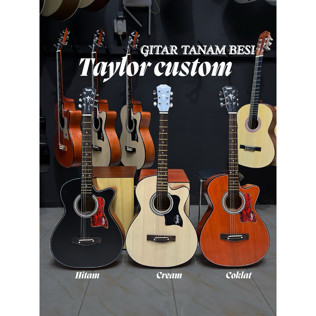GITAR TAYLOR TANAM BESI, GITAR AKUSTIK, GITAR TANAM BESI TAYLOR