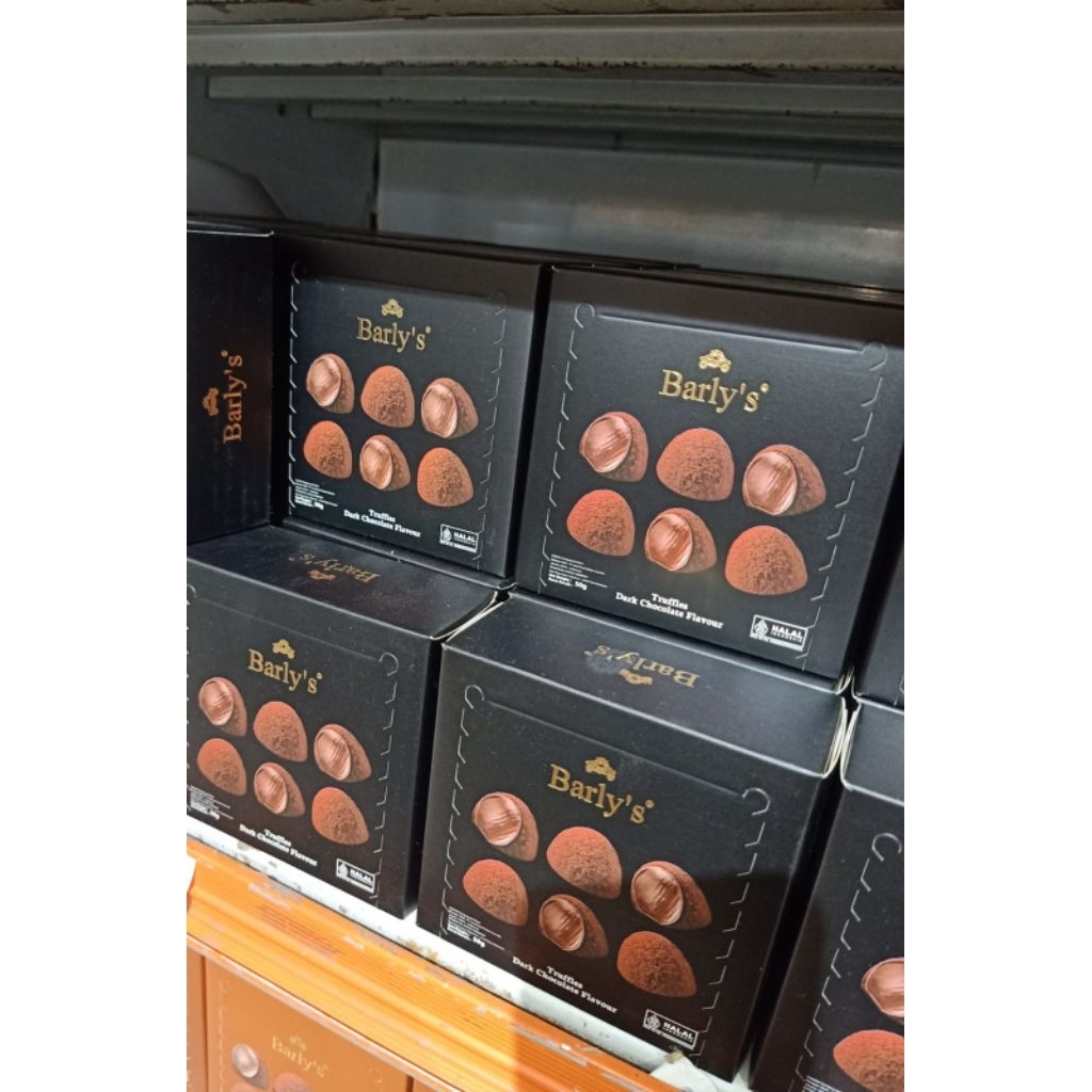barly's truffle dark chocolate coklat hitam box 50g