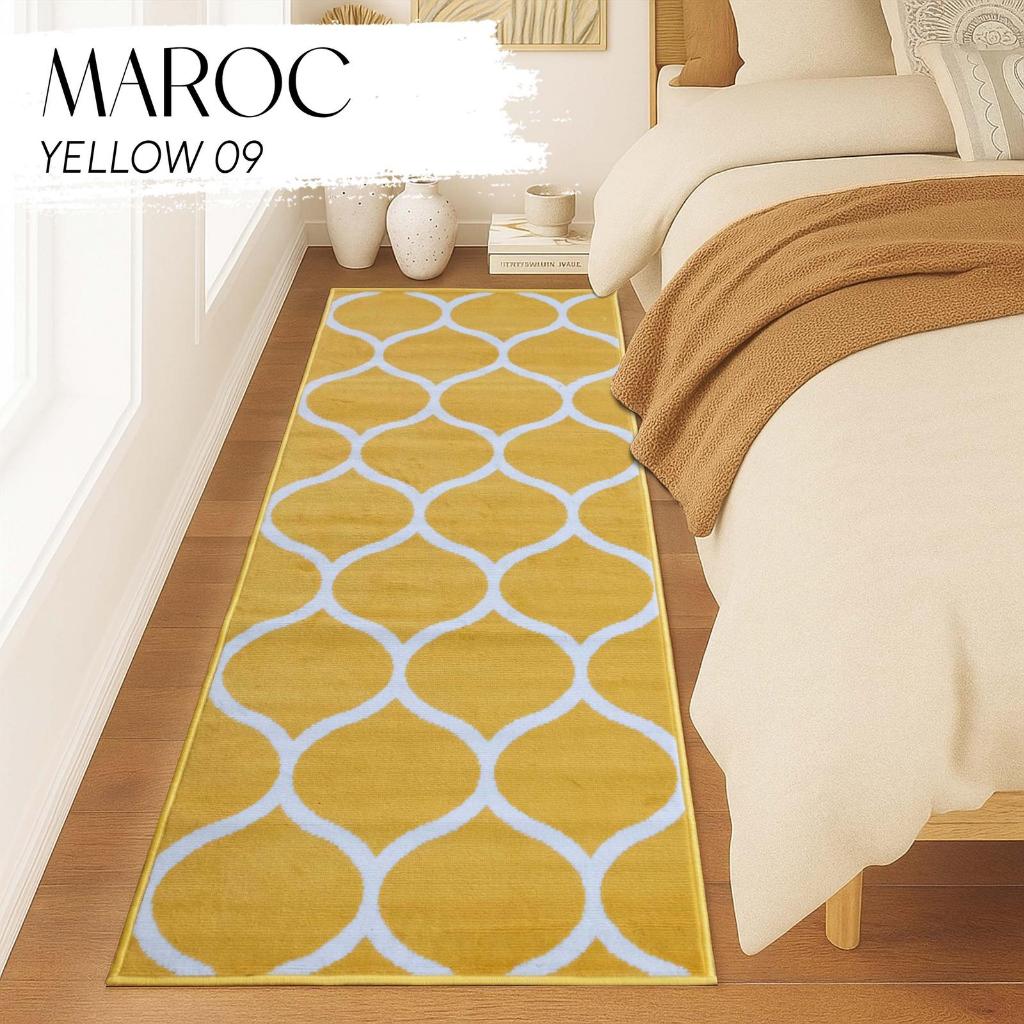 MAROC Karpet 80x200 cm YELLOW 09 Local, Karpet Lantai, Karpet Bulu
