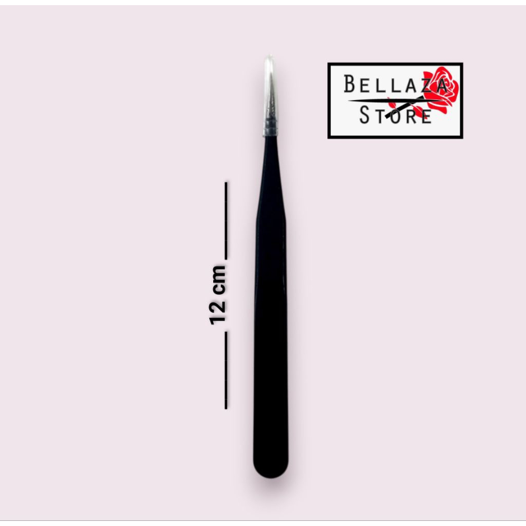 Pinset Hitam Ujung Lancip / Pinset Bulu Mata / Pinset Jarum