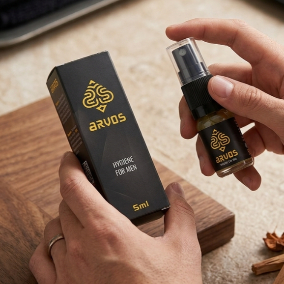 Arvos 5ml Spray Herbal Pria Tahan Lama, Aroma Segar Tanpa Bau Amis