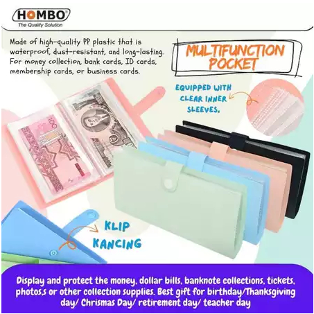 Album Uang Kertas Mini / Map Menabung / Portable Cash Holders for Collector / Organizer Koleks Uang 