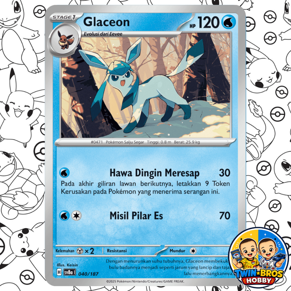 Glaceon 040/187 - Kartu Pokemon TCG Indonesia