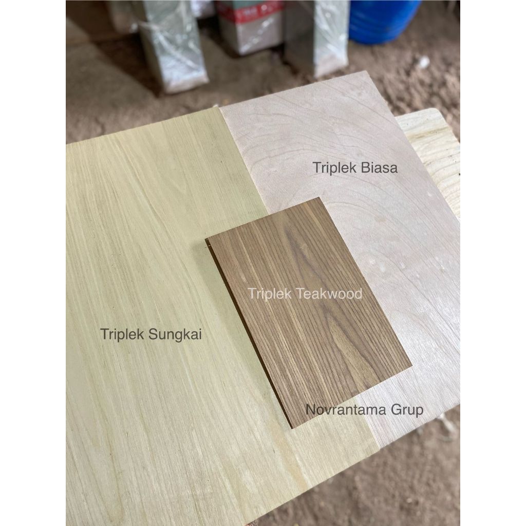 multiplek / triplek teakwood 12mm 200x50cm, triplek motif jati, teakwood plywood