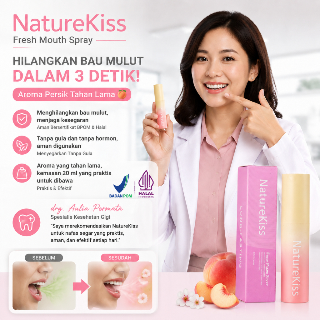 Penghilang Bau Mulut obat penghilang bau mulut 10ml pengharum mulut semprot mulut wangi tahan lama m