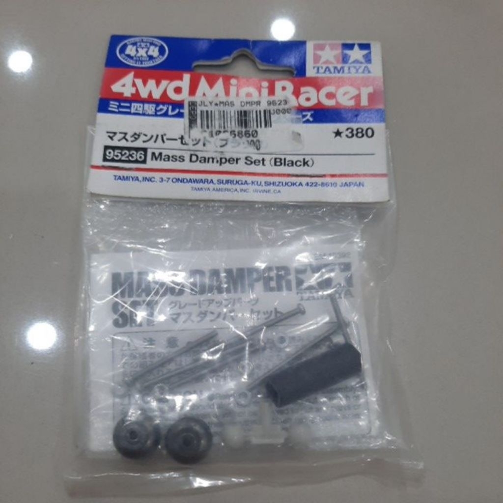 Tamiya 95236 Mass Damper Set Black Damper Burger Hitam Ori Tamiya