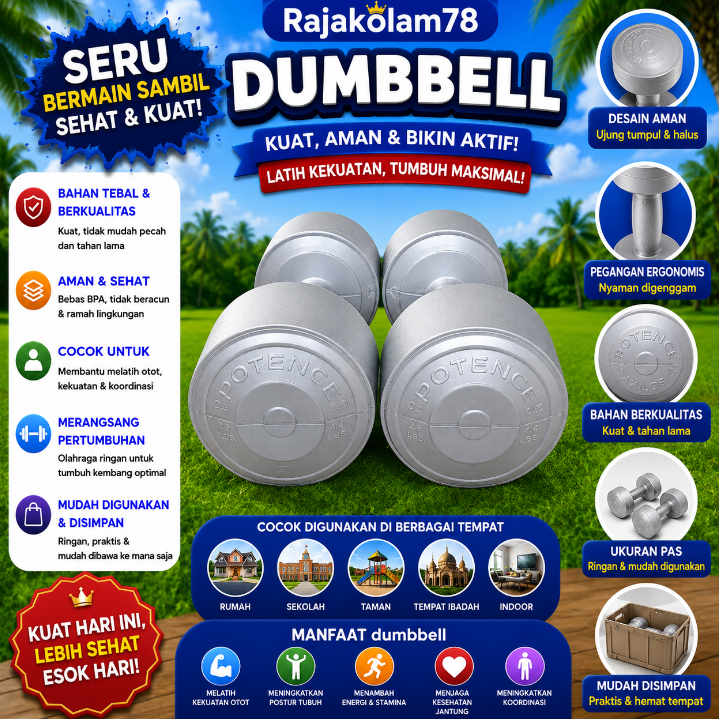 Dumbbell/barbel kosongan tanpa isi  (sudah dapat tutup) barbel kosongan isi 1pcs  dumbel kosongan 1k