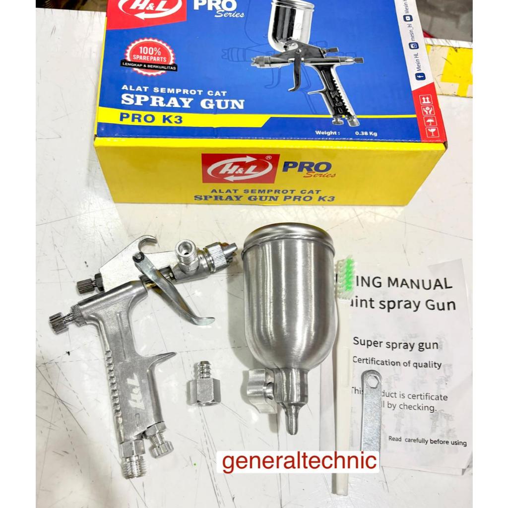 Spray Gun K3 H&L Tabung Atas 200ml Spray Gun H&L K3G