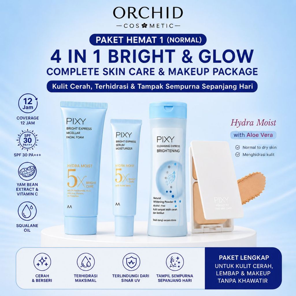 [PIXY PAKET HEMAT] SKINCARE+POWDER