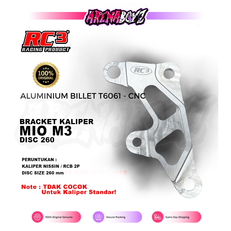 Bracket Kaliper Mio M3 Disc 260mm RC3 Racing