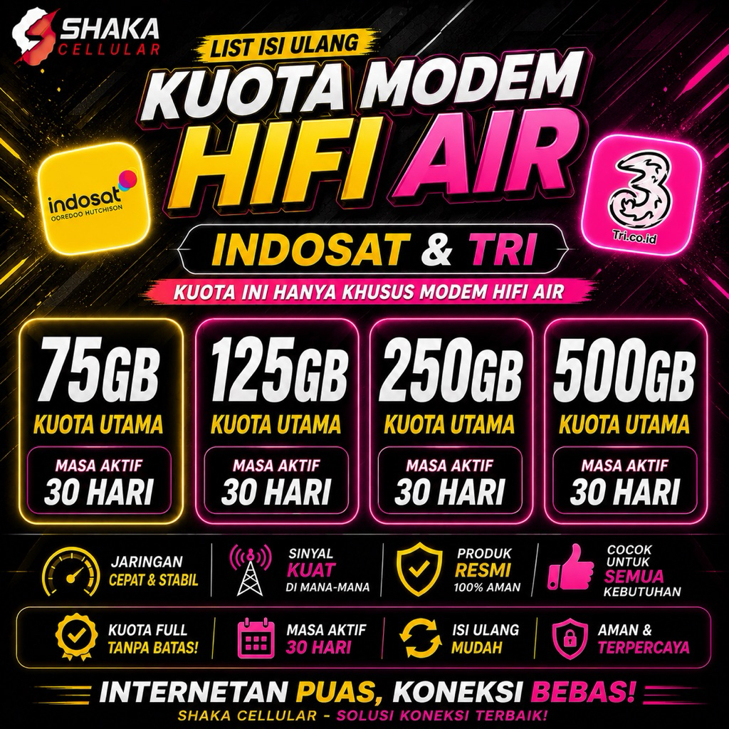 Kuota Modem Hifi Air Indosat Dan Tri