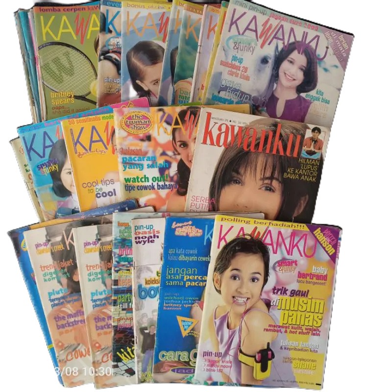 Majalah remaja kawanku lama tahun 90 an punggung cover staples