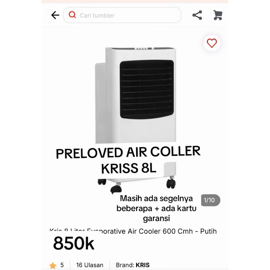 PRELOVED AIR COLLER KRIS