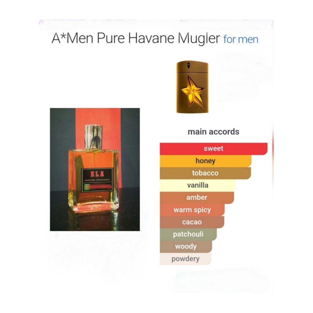 ela parfum A Pure Havane mugler "Super Premium" Parfum Pria Tahan Lama -inspired