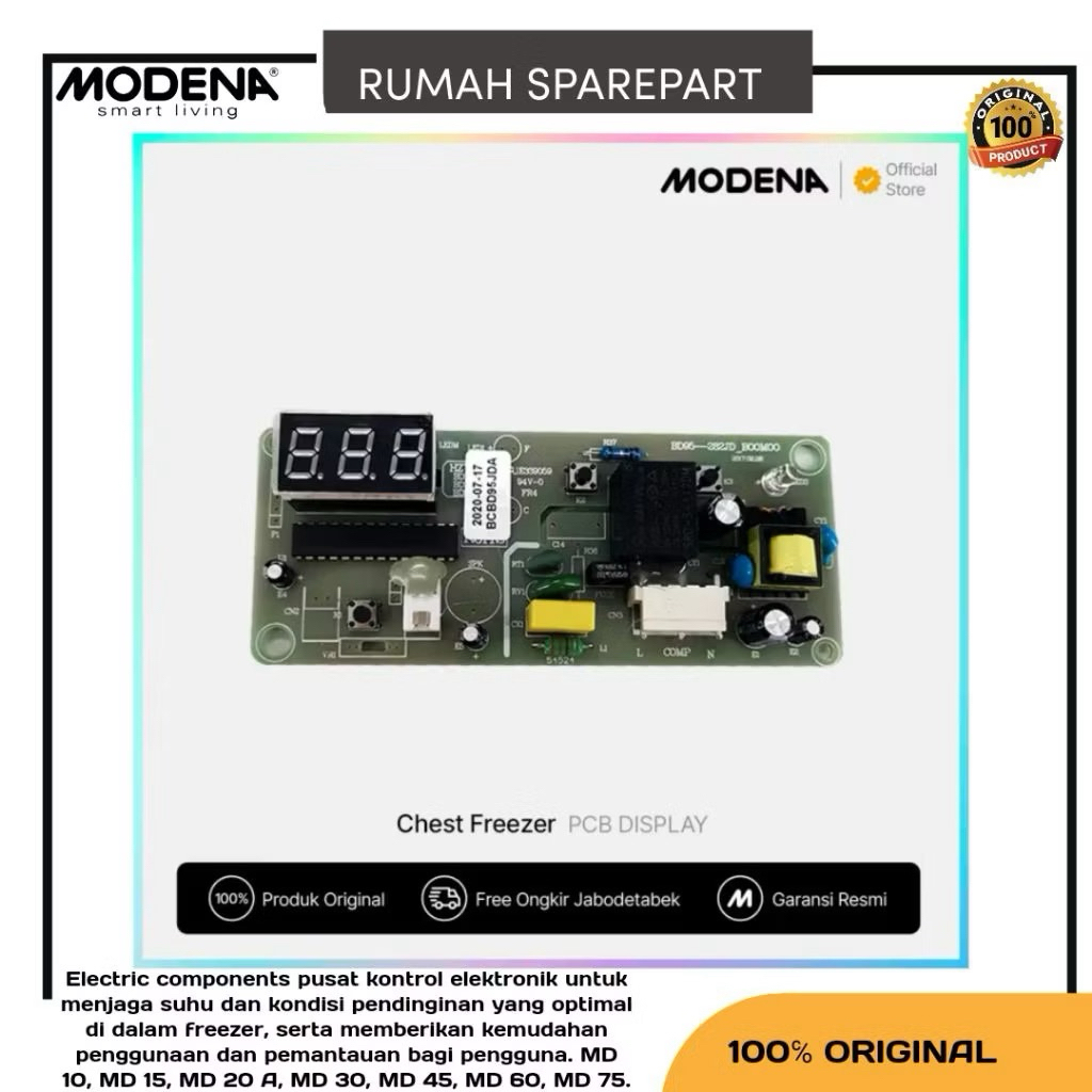 PCB MODUL MODENA CHEST FREZEER BOOX MODENA MD 30 MD- 30 MD 10 MD 30 MD 40 MD 60 MD 75 NEW ORIGINAL