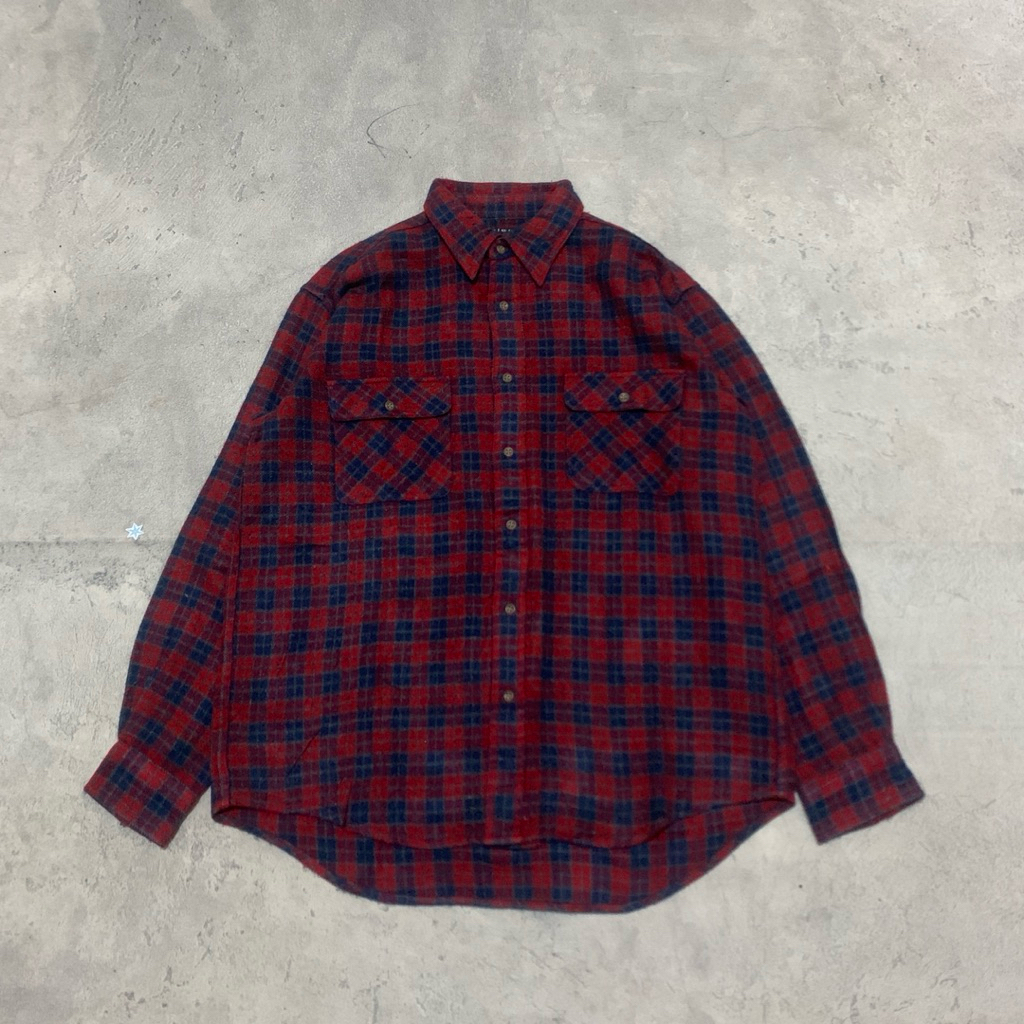 UNIQLO PLAID FLANNEL DOUBLE POCKET