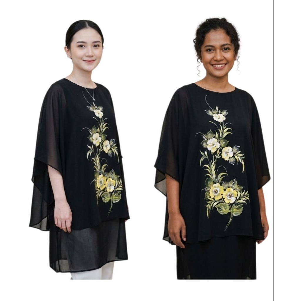 Preloved lukis tangan/tunik bekas/PL/tunik Preloved/fashion wanita/baju bekas/Tunik murah/Butik coll