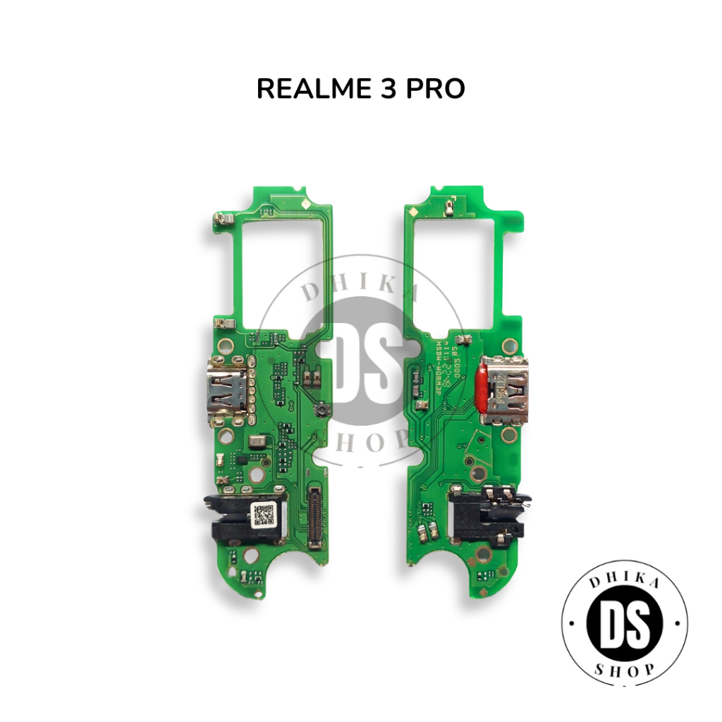 Papan Cas REALME 3 PRO Flexi Konektor Charger + mic hf ORI +ic