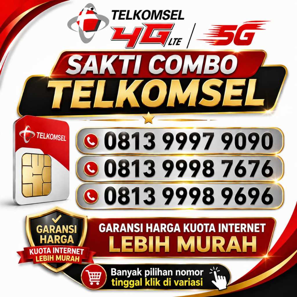 Kartu Perdana Nomor Cantik Telkomsel Sakti Combo 4G Suport 5G # combo4