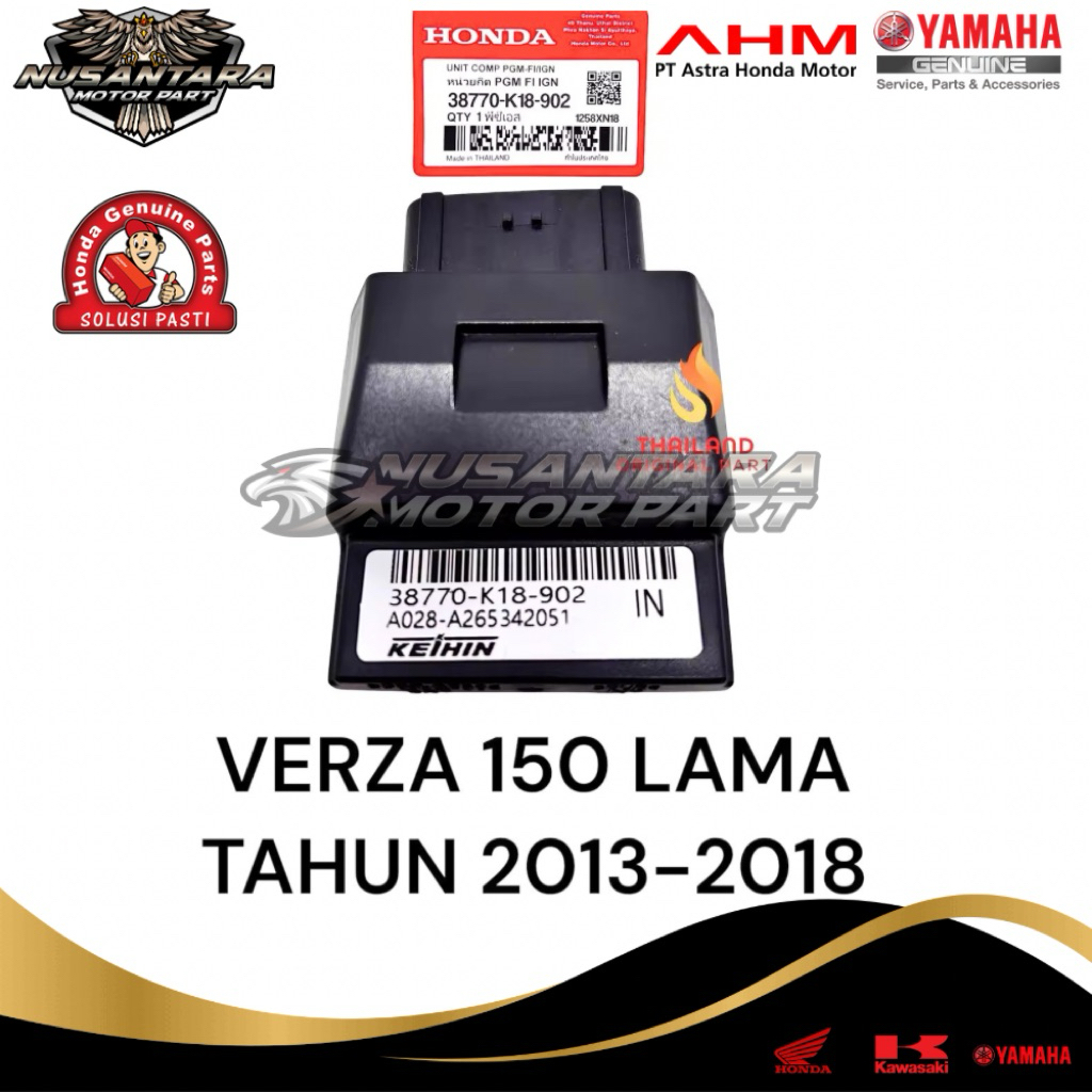 ECU THAILAND ORIGINAL VERZA 150 OLD VERZA 150 LAMA VERZA 150 Fi ECM VERZA 150 LAMA 38770-K18-902 NUS