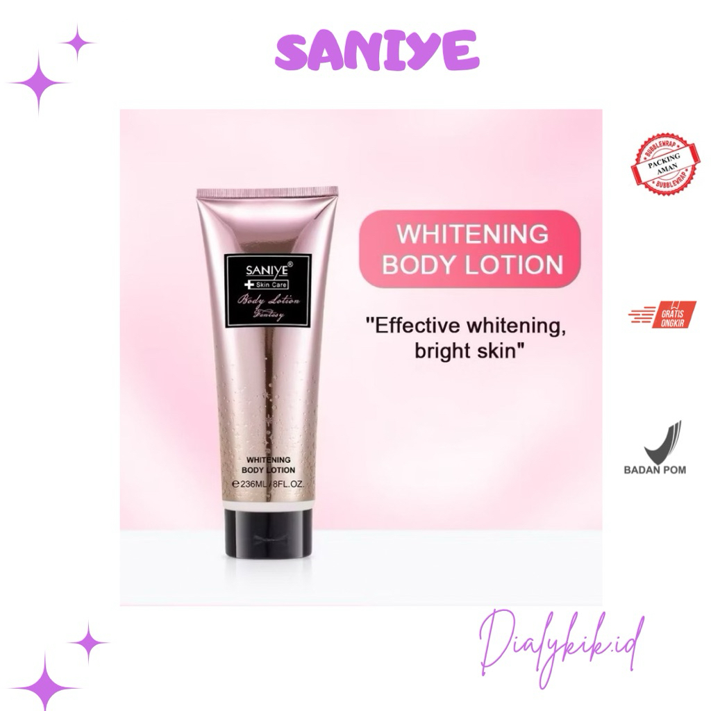*DK* - BPOM SANIYE Body Lotion Moisturizing & Whitening Body Cream Skincare Healthy R7083