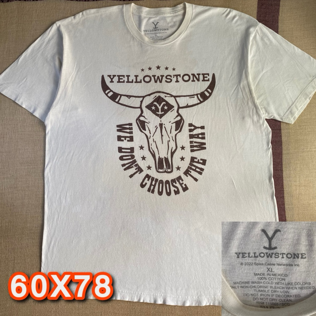 Kaos Yellowstone TV Series Skull Graphic Tee Original - Second