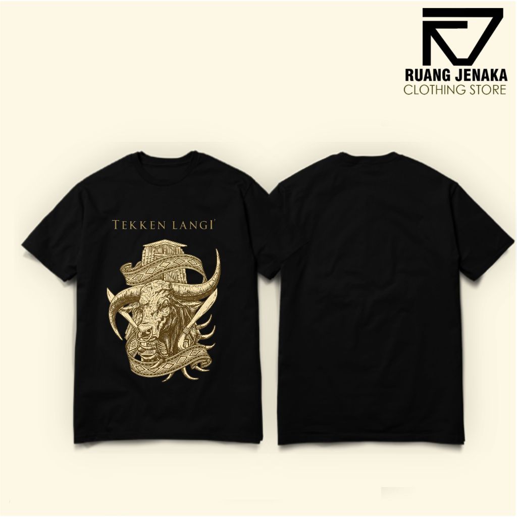 Kaos Toraja Tekken Langi Motif Tekken Langi Emas Premium