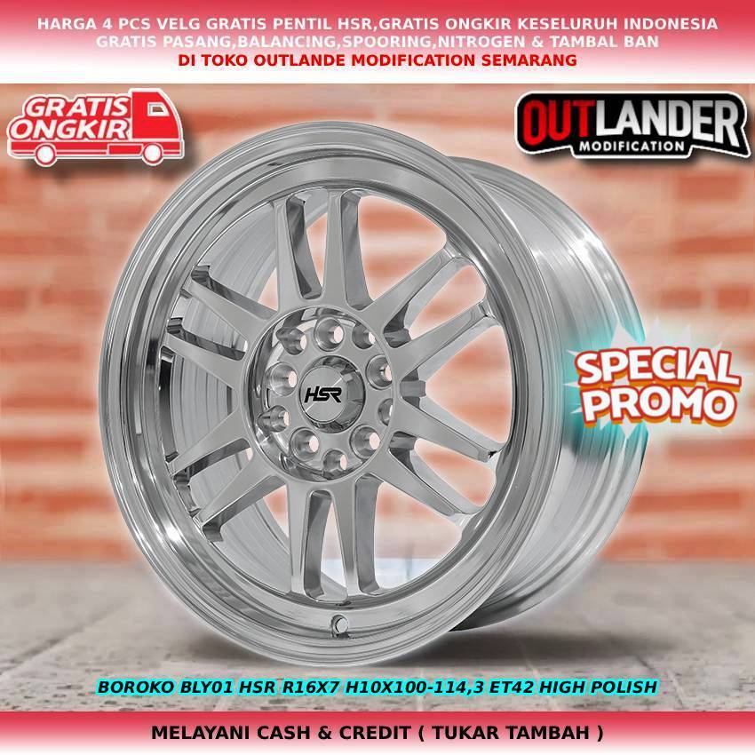 REKOMENDASI VELG RACING MOBIL RING 16 HSR BLY LUBANG BAUT 5