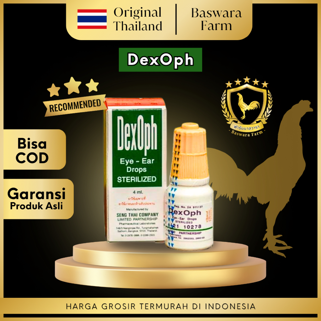 DEXOPH original import THAILAND - obat tetes mata & telinga ayam