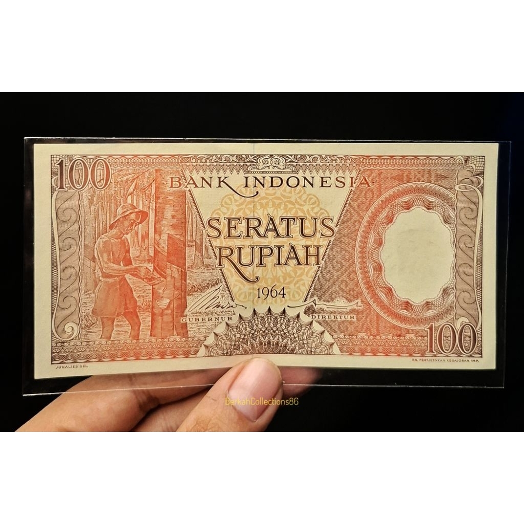 uang 100 rupiah seri pekerja tahun 1964 gresss