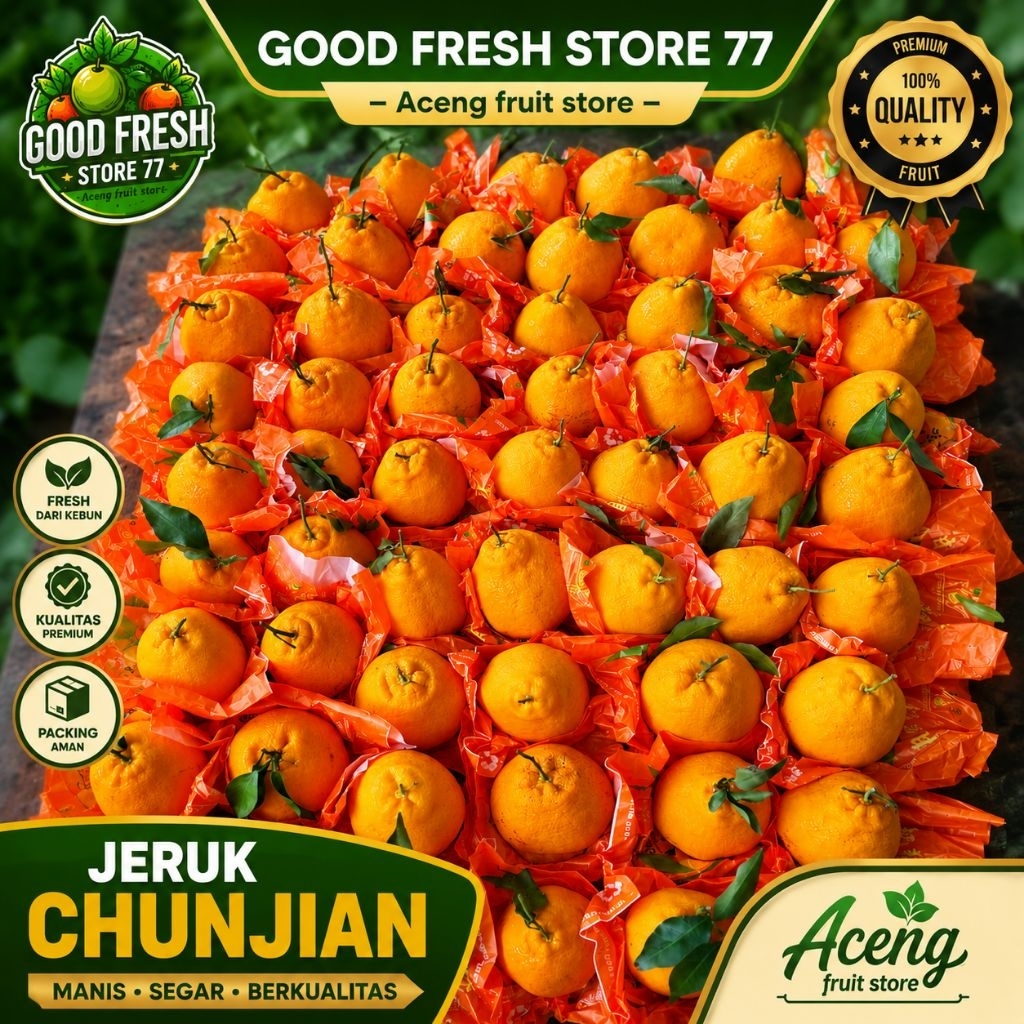 Buah jeruk chunjian super manis fresh jeruk Mandarin manis tanpa biji 1 kg