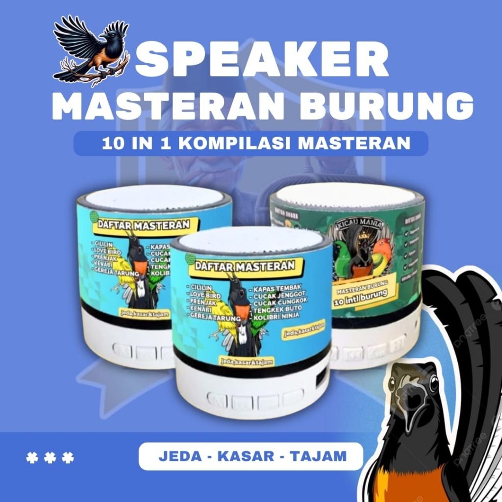 SPEAKER MP3 MASTERAN BURUNG 10 INTI TERMURAH